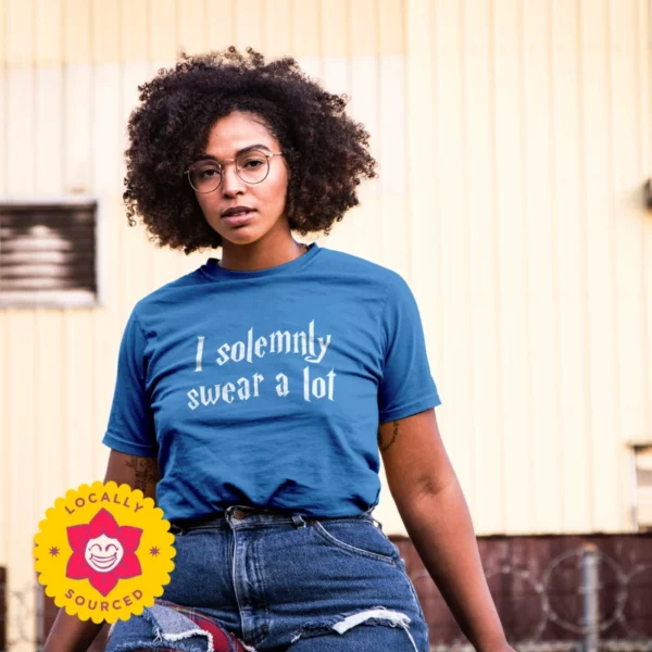 I solemly swear a lot blue t shirt