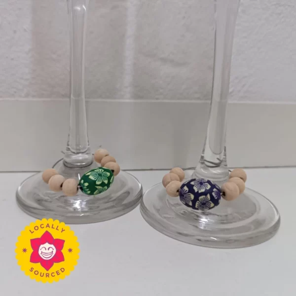 Wine Glass Charms - Clay Pack 6