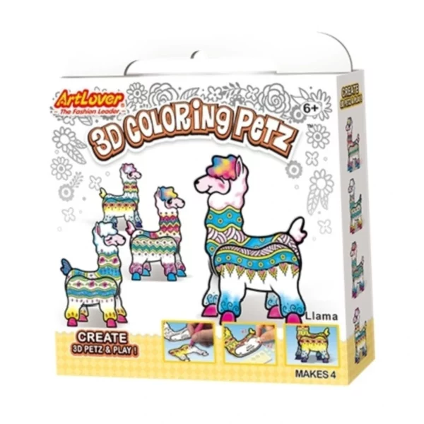 3D Colouring Petz - Llama