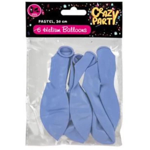 Helium Balloon - Pastel Blue pack of 6 - Image 2