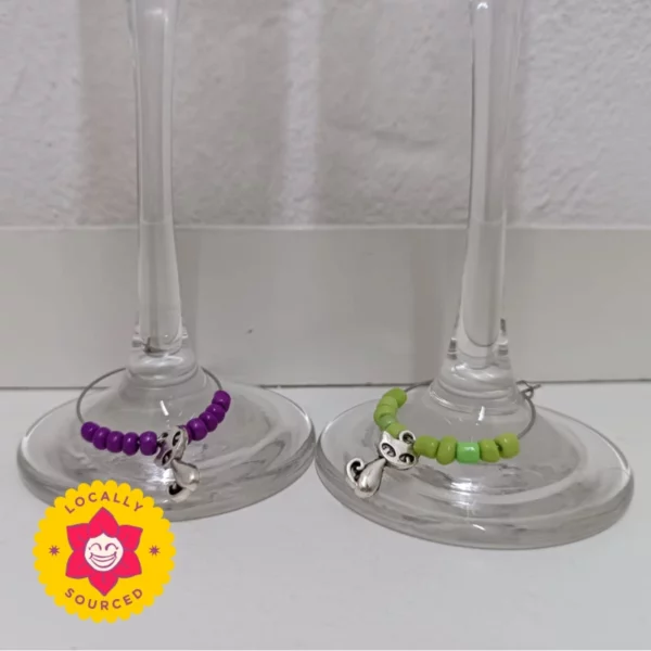 Wine Glass Charms - Silver Charm Cats Pack 6