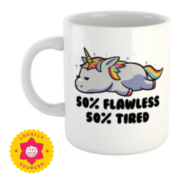 Mug - 50% Flawless, 50% Tired Unicorn