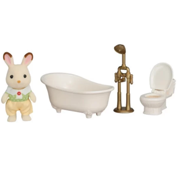 Sylvanian Families - Chocolate Rabbit Boys Bath Time Set - Image 2