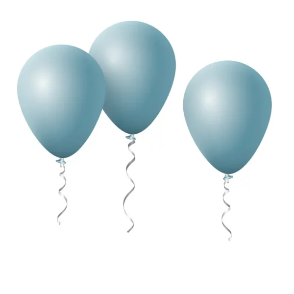Helium Balloon - Pastel Blue pack of 6