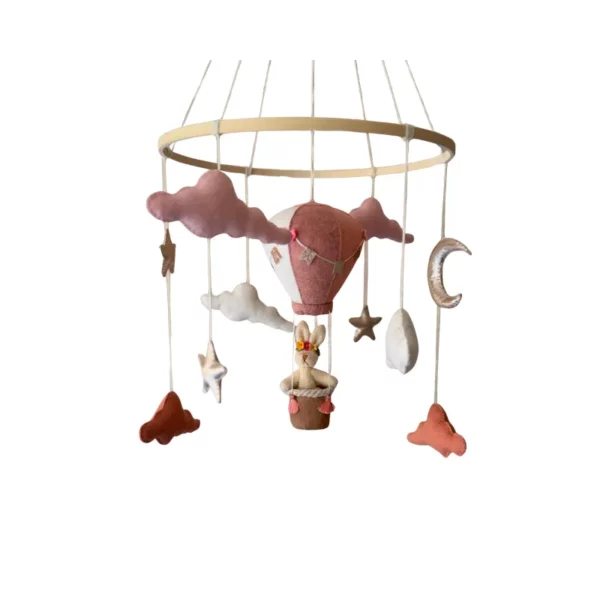 Baby Mobile - Hot Air Balloon Rabbit