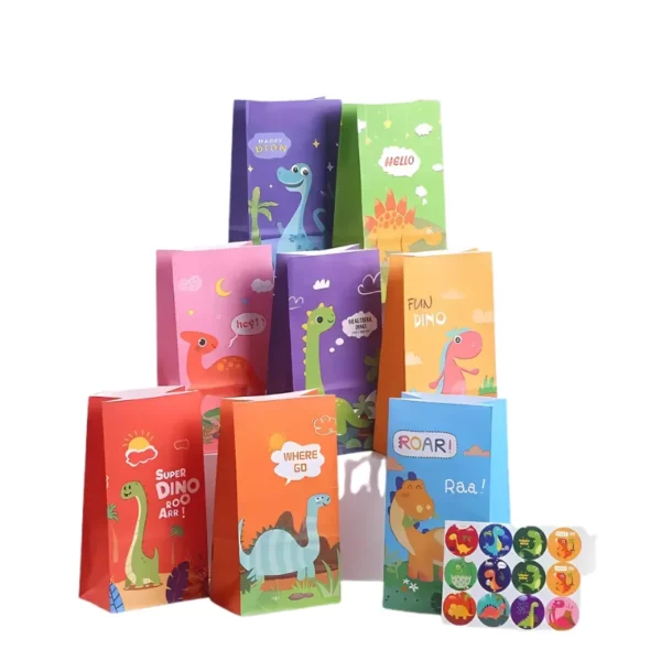 Dinosaur Party Favour Bags and Stickers