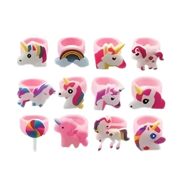 Unicorn Themed Silicone Rings