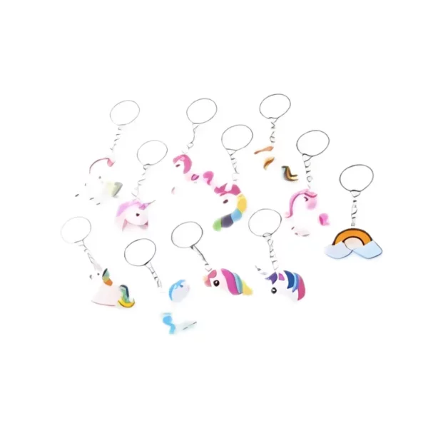 Unicorn Key Rings/Bag Identifiers
