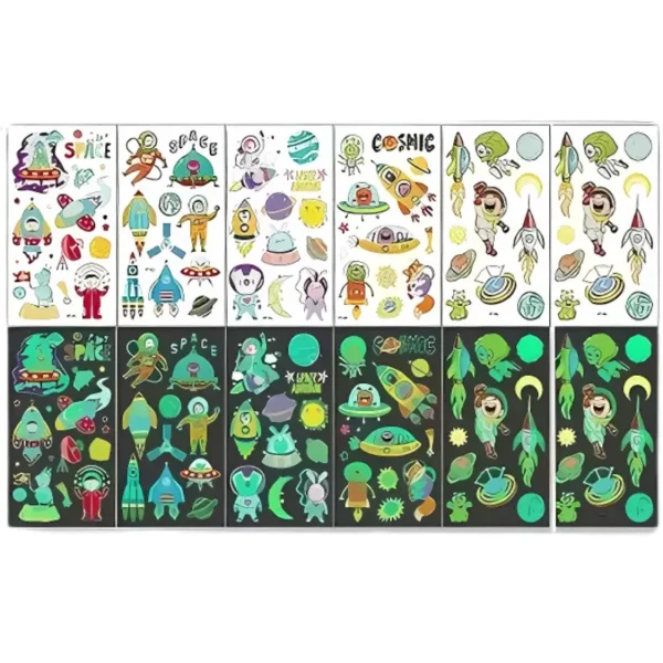 Space Themed Temporary Tattoo Pages