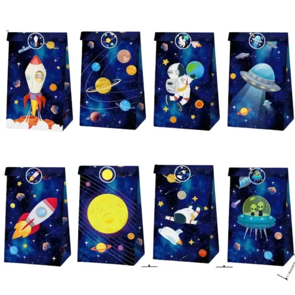 Space Party Bags and Stickers