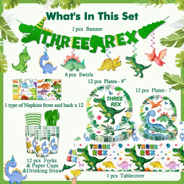 Three Rex - Dinosaur Party Set - Image 2