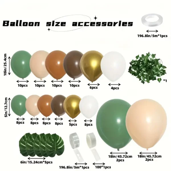 Bushveld Balloon Garland Set - 108 Pieces - Image 2