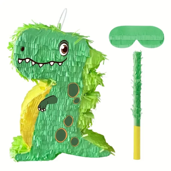 Green Dinosaur Pinata Set