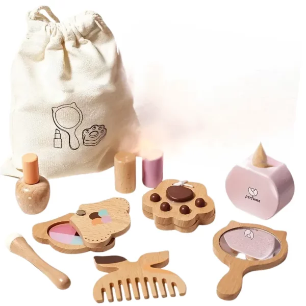 Children's Wooden Make-Believe Makeup Set