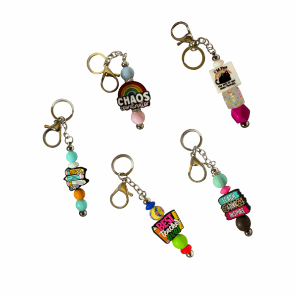Bag Charms/Key Chains - Silicone Slogans
