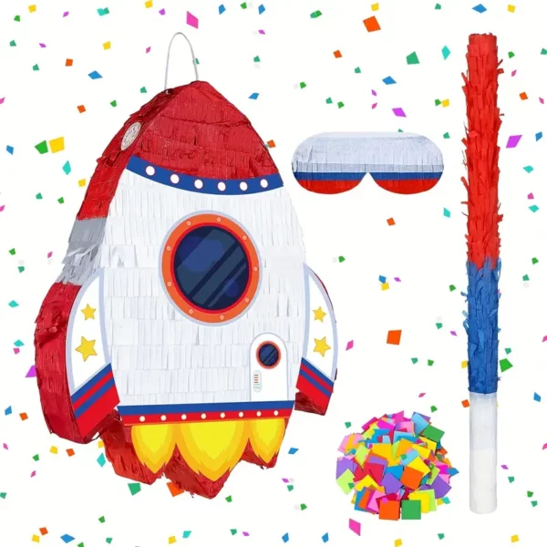 Rocket Shaped Pinata Set