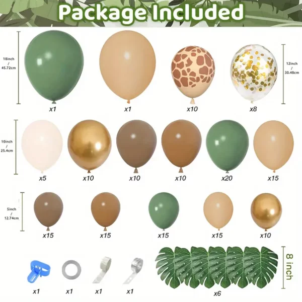 Bushveld Party Balloon Wreath Set 170 pieces - Image 3