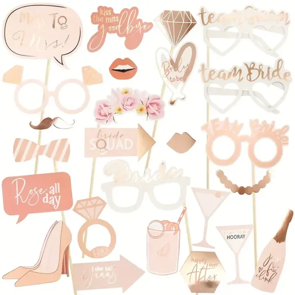 Bridal Shower and Photo Booth Props - Pink