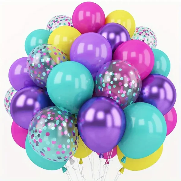 Balloons - Pink, Teal, Purple, Confetti