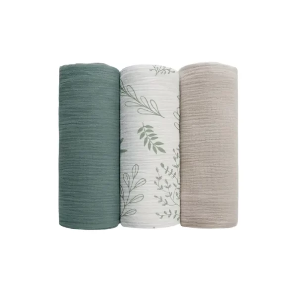 Muslin Swaddle Blanket 100% Cotton - 3 Pack