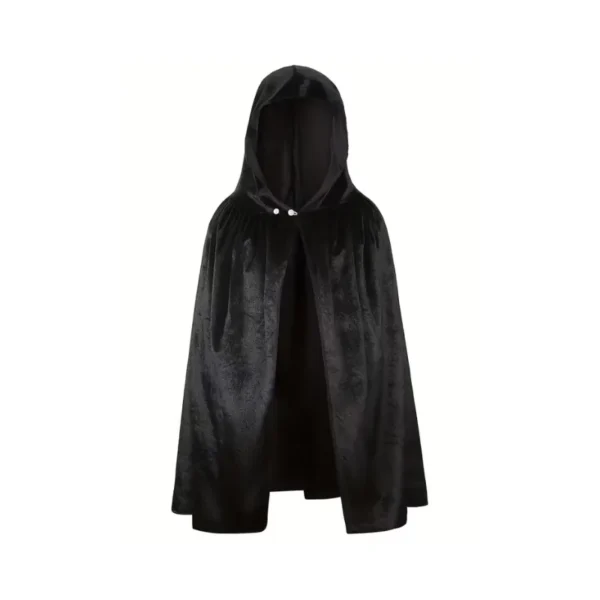 Kids Hooded Black Cape