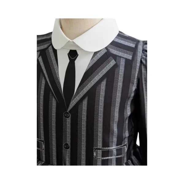 Wednesday Houndstooth/Striped Jacket Dress - Image 4