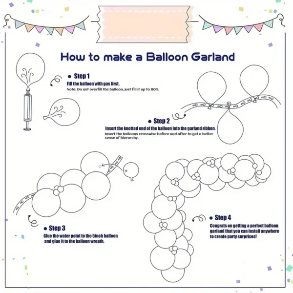 Black, Pink & Purple Balloon Garland Set - Image 2