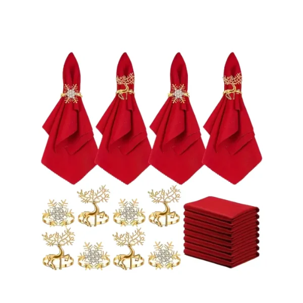 Christmas Napkins and Napkin Rings