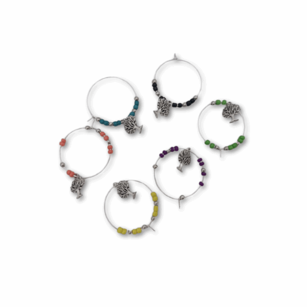 Wine Glass Charms - Silver Trees